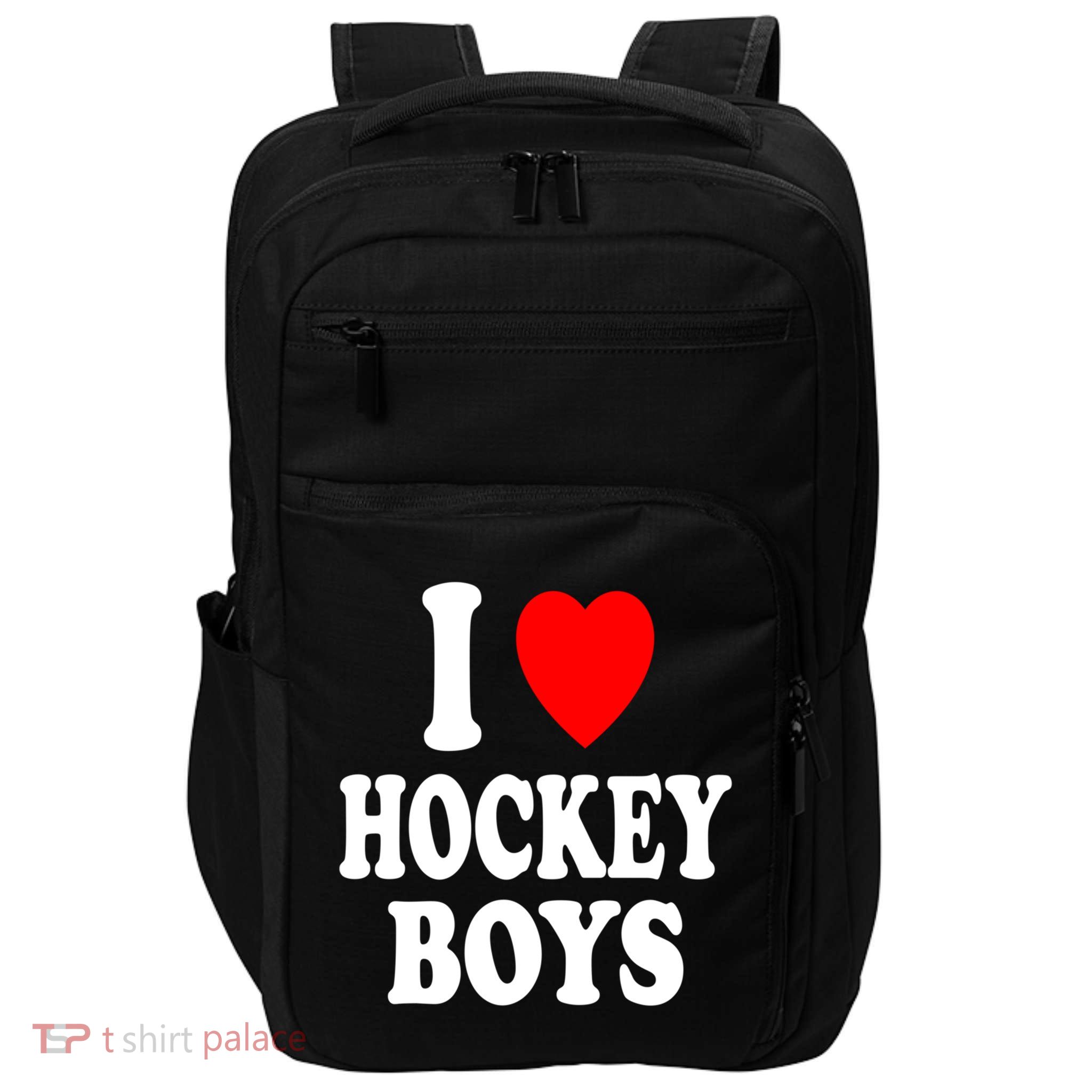I Heart (Love) Hockey Skating Ice Attraction Hot Sexy Gift Impact Tech Backpack