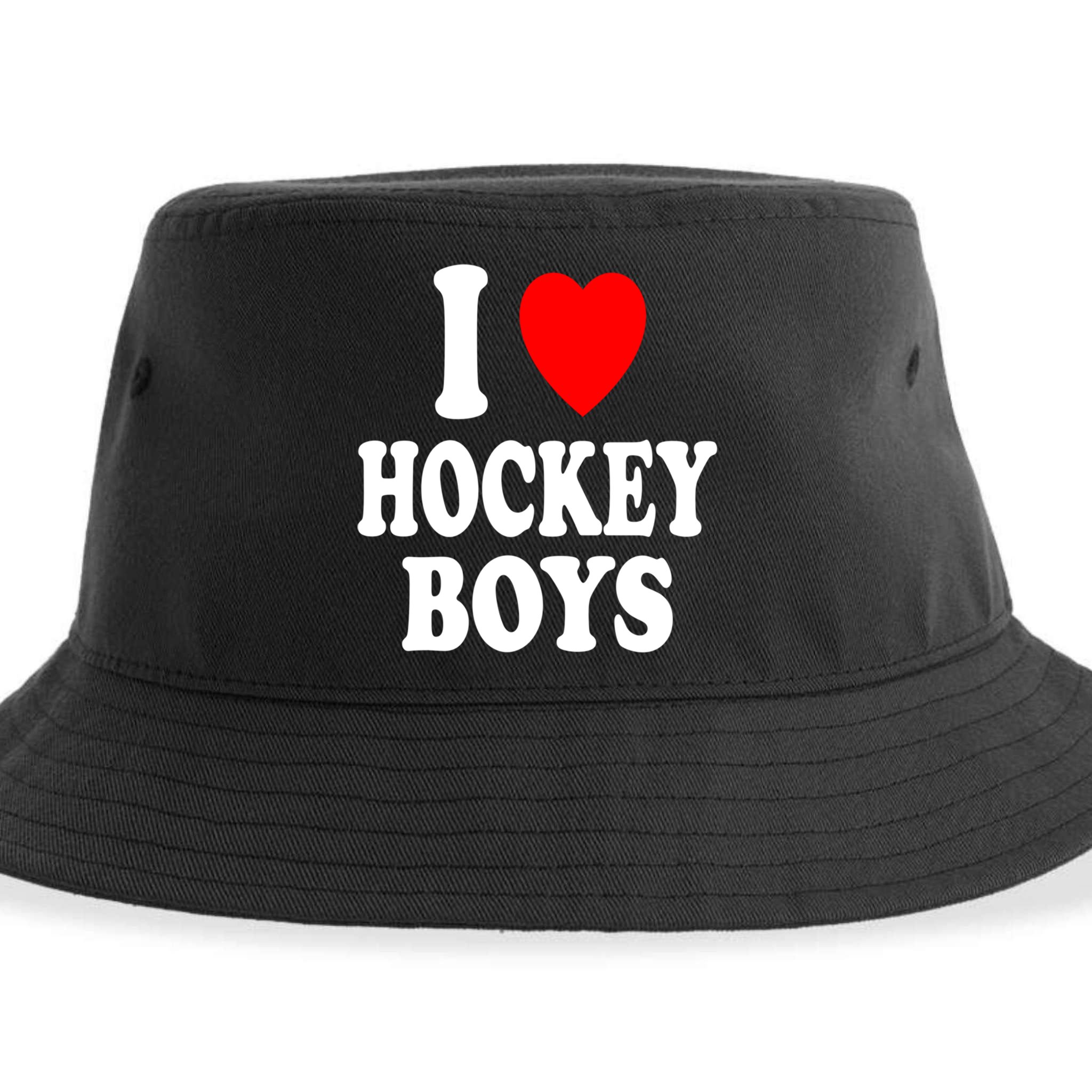I Heart (Love) Hockey Skating Ice Attraction Hot Sexy Gift Sustainable Bucket Hat