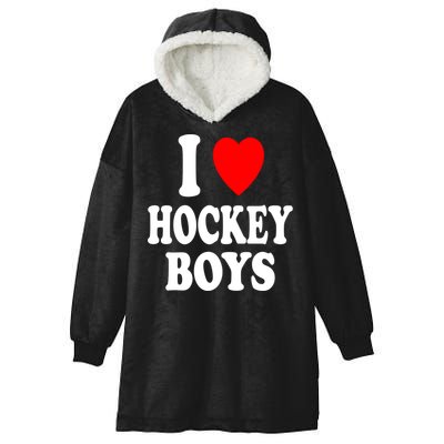 I Heart (Love) Hockey Skating Ice Attraction Hot Sexy Gift Hooded Wearable Blanket
