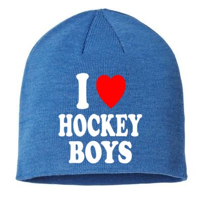 I Heart (Love) Hockey Skating Ice Attraction Hot Sexy Gift Sustainable Beanie