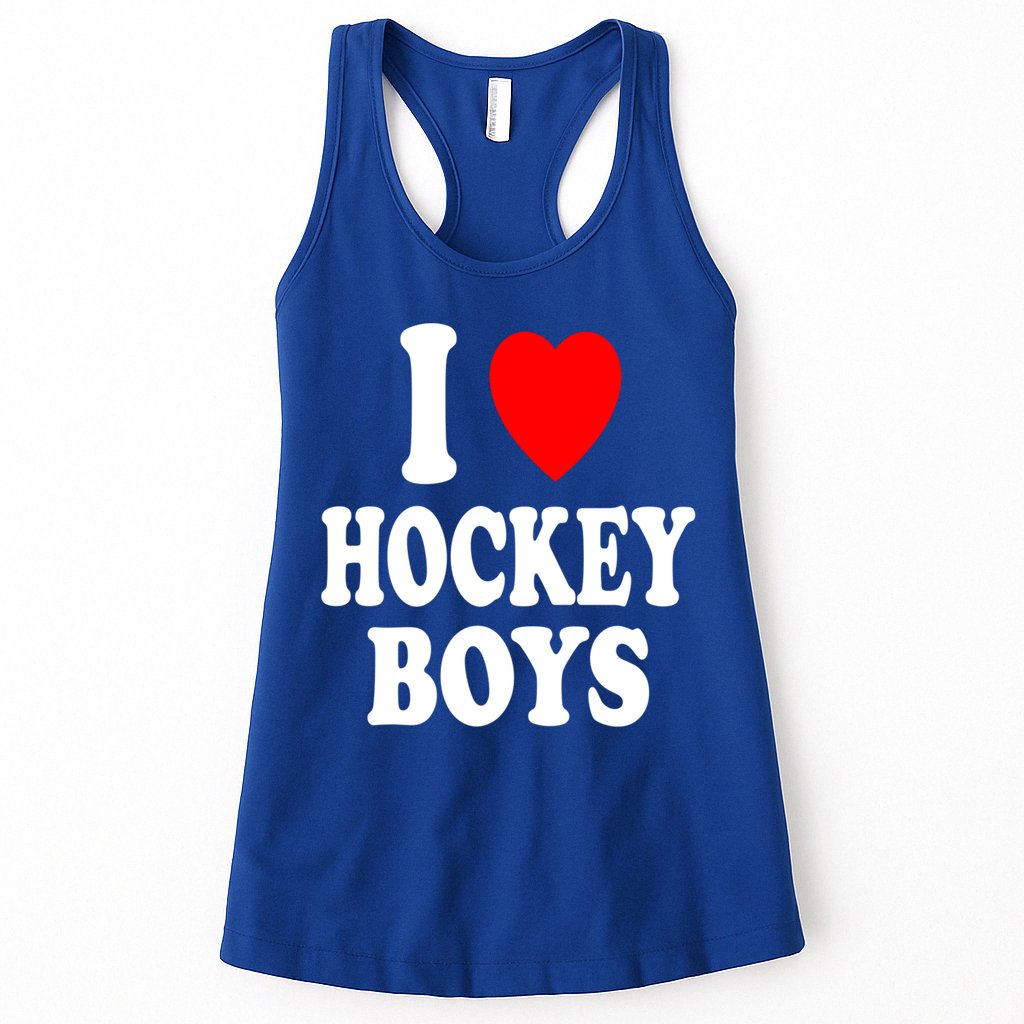 I Heart (Love) Hockey Skating Ice Attraction Hot Sexy Gift Womens Tank Top