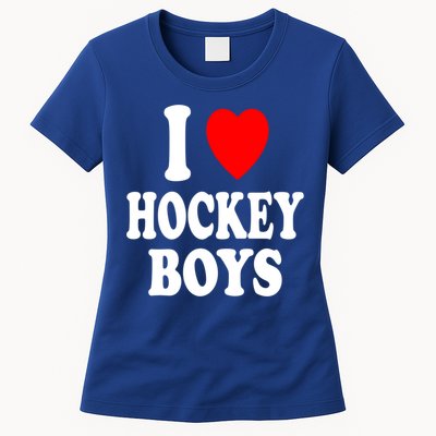I Heart (Love) Hockey Skating Ice Attraction Hot Sexy Gift Womens T-Shirt
