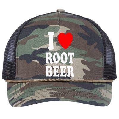 I Heart (Love) Root Beer Favorite Soda Soft Drink Float Retro Rope Trucker Hat Cap