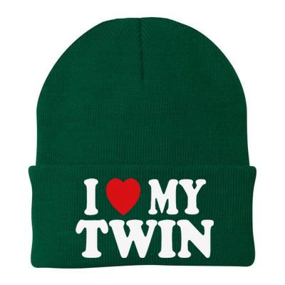 I HEART LOVE MY TWIN Knit Cap Winter Beanie