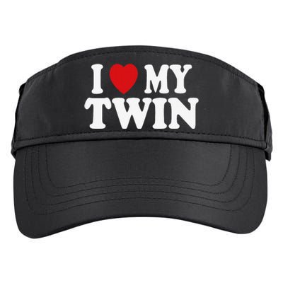 I HEART LOVE MY TWIN Adult Drive Performance Visor