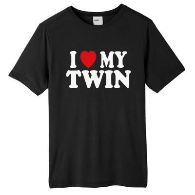 I HEART LOVE MY TWIN Tall Fusion ChromaSoft Performance T-Shirt