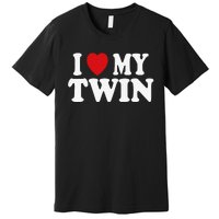 I HEART LOVE MY TWIN Premium T-Shirt