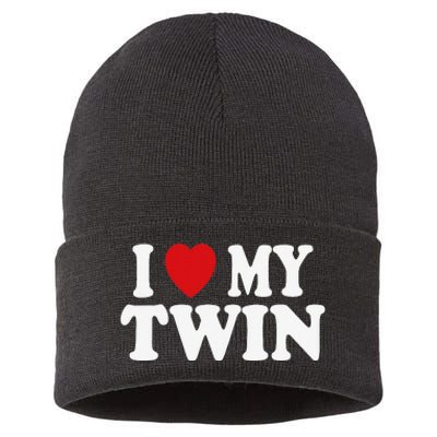 I HEART LOVE MY TWIN Sustainable Knit Beanie