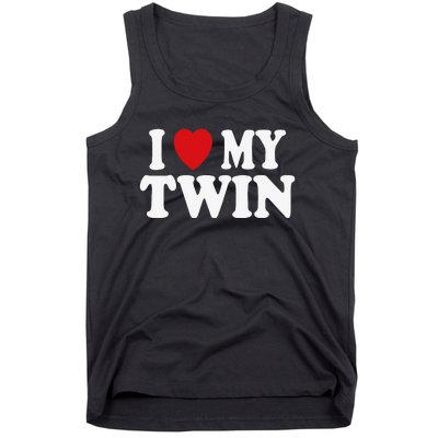 I HEART LOVE MY TWIN Tank Top