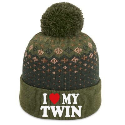 I HEART LOVE MY TWIN The Baniff Cuffed Pom Beanie