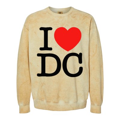 I Heart Love Washington WA DC Classic Font Colorblast Crewneck Sweatshirt