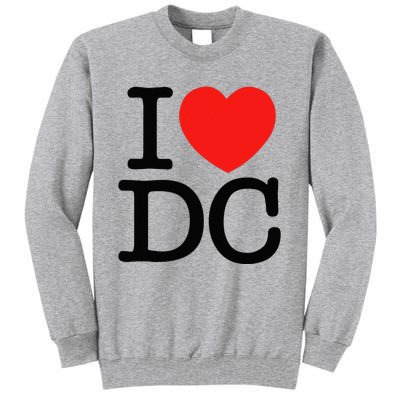 I Heart Love Washington WA DC Classic Font Tall Sweatshirt