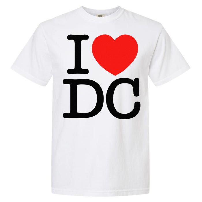 I Heart Love Washington WA DC Classic Font Garment-Dyed Heavyweight T-Shirt