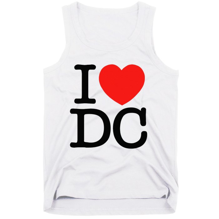 I Heart Love Washington WA DC Classic Font Tank Top