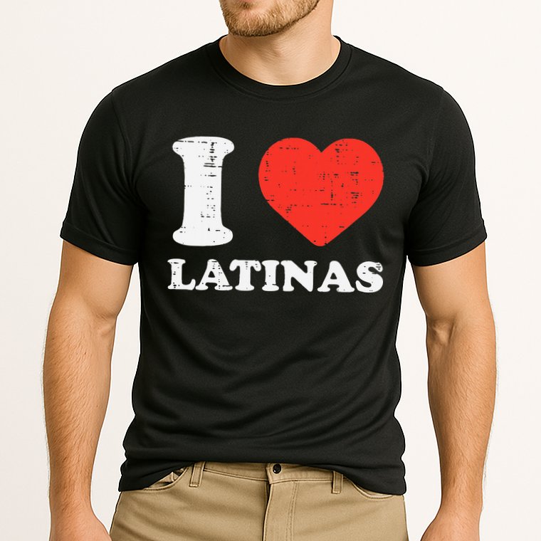 I Heart Latinas Funny Love Latinx Mom Girlfriend Wife Cooling Performance Crew T-Shirt