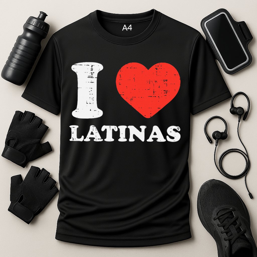 I Heart Latinas Funny Love Latinx Mom Girlfriend Wife Cooling Performance Crew T-Shirt