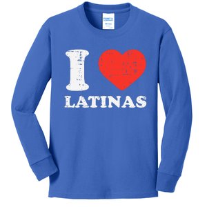 I Heart Latinas Funny Love Latinx Mom Girlfriend Wife Kids Long Sleeve Shirt