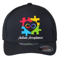 Infinity Heart Love Autism Awareness Acceptance Flexfit Unipanel Trucker Cap