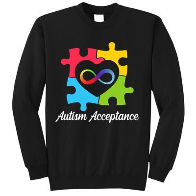 Infinity Heart Love Autism Awareness Acceptance Sweatshirt