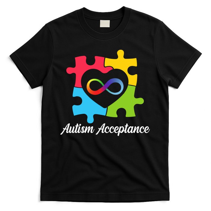 Infinity Heart Love Autism Awareness Acceptance T-Shirt