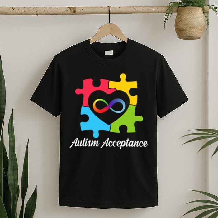 Infinity Heart Love Autism Awareness Acceptance T-Shirt