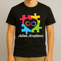 Infinity Heart Love Autism Awareness Acceptance T-Shirt