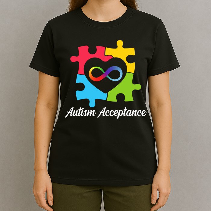 Infinity Heart Love Autism Awareness Acceptance T-Shirt