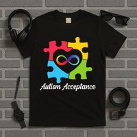 Infinity Heart Love Autism Awareness Acceptance T-Shirt