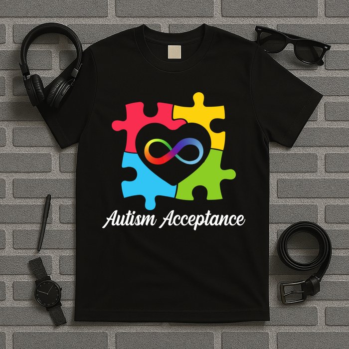 Infinity Heart Love Autism Awareness Acceptance T-Shirt