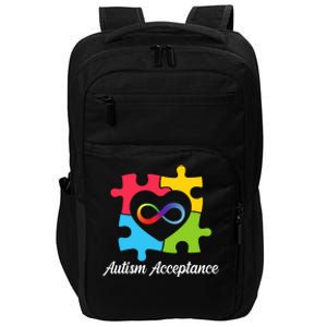 Infinity Heart Love Autism Awareness Acceptance Impact Tech Backpack