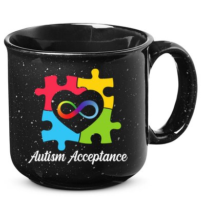Infinity Heart Love Autism Awareness Acceptance 15oz Campfire Ceramic Mug
