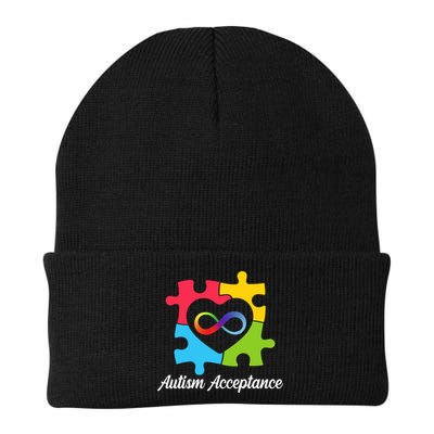 Infinity Heart Love Autism Awareness Acceptance Beanie