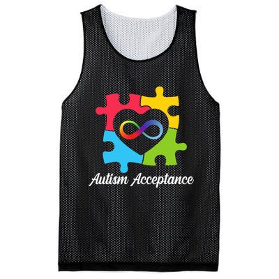 Infinity Heart Love Autism Awareness Acceptance Mesh Reversible Basketball Jersey Tank