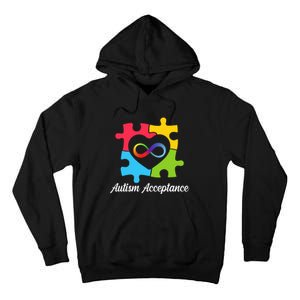 Infinity Heart Love Autism Awareness Acceptance Tall Hoodie