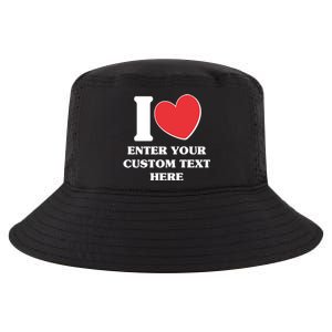 I Heart Love Custom Text Personalize Cool Comfort Performance Bucket Hat