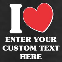 I Heart Love Custom Text Personalize Cool Comfort Performance Bucket Hat