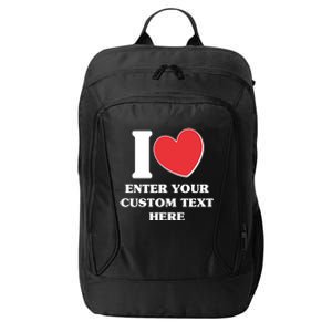 I Heart Love Custom Text Personalize City Backpack