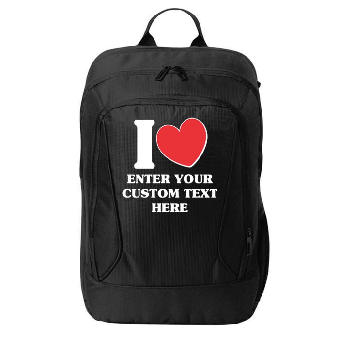 I Heart Love Custom Text Personalize City Backpack