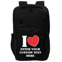 I Heart Love Custom Text Personalize Impact Tech Backpack