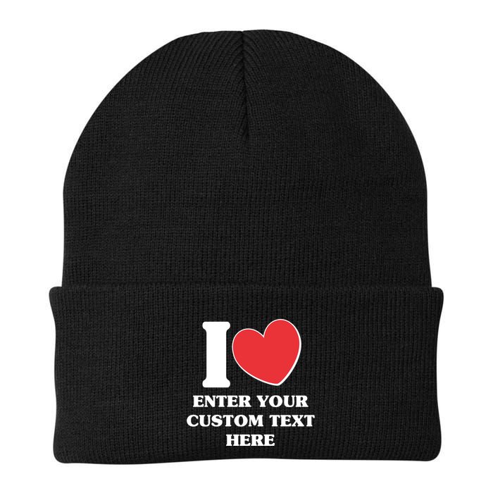 I Heart Love Custom Text Personalize Beanie