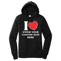 I Heart Love Custom Text Personalize Women's Pullover Hoodie