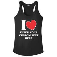 I Heart Love Custom Text Personalize Ladies PosiCharge Competitor Racerback Tank