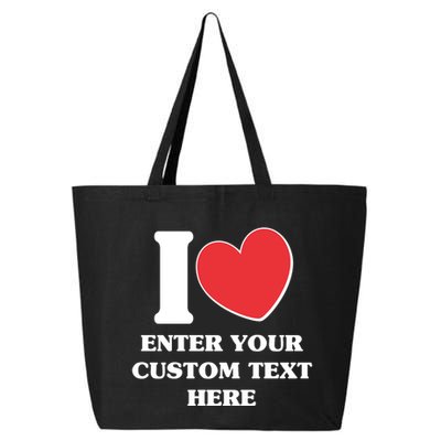 I Heart Love Custom Text Personalize 25L Jumbo Tote