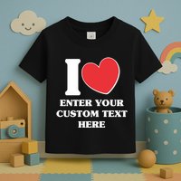 I Heart Love Custom Text Personalize Toddler T-Shirt