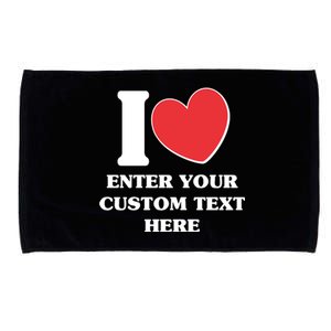 I Heart Love Custom Text Personalize Microfiber Hand Towel