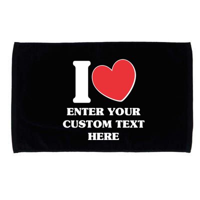 I Heart Love Custom Text Personalize Microfiber Hand Towel