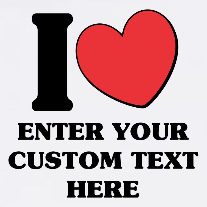 I Heart Love Custom Text Personalize Garment-Dyed Sweatshirt