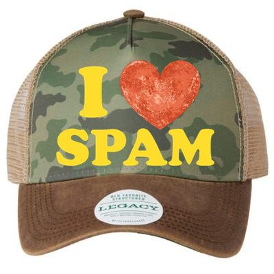 I Heart Love Spam Canned Cooked Pork Food Lover Spam Legacy Tie Dye Trucker Hat