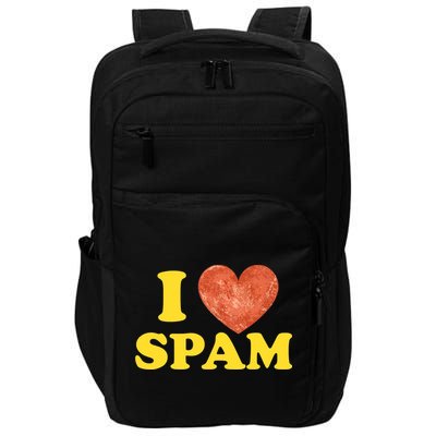 I Heart Love Spam Canned Cooked Pork Food Lover Spam Impact Tech Backpack