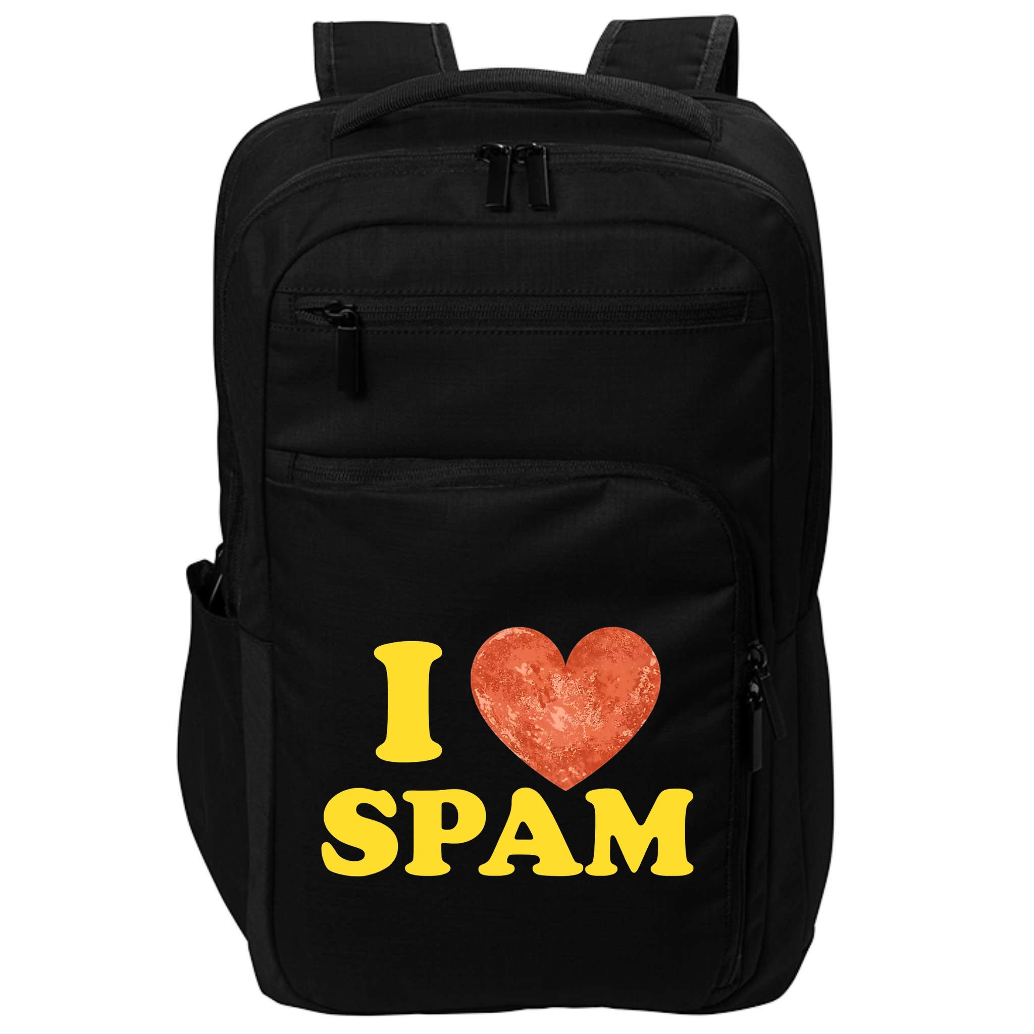 I Heart Love Spam Canned Cooked Pork Food Lover Spam Impact Tech Backpack